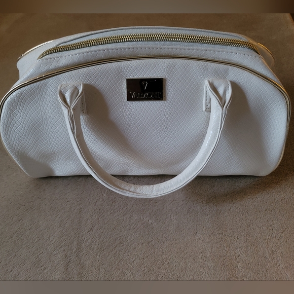 Valmont White & Gold Faux leather Handbag Lightweight - Picture 6 of 8